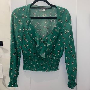 Intermix Petite Green Floral Top